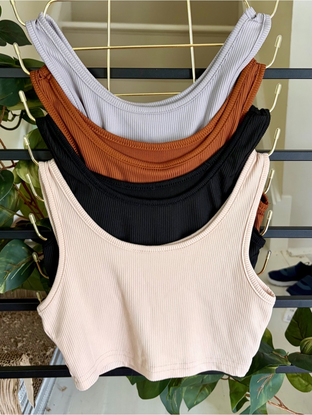 SHEIN Ribbed Cropped Tank Bundle 4 Neutral Colors Size 8Y
